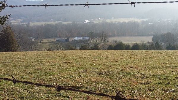 barbed wire and farmland