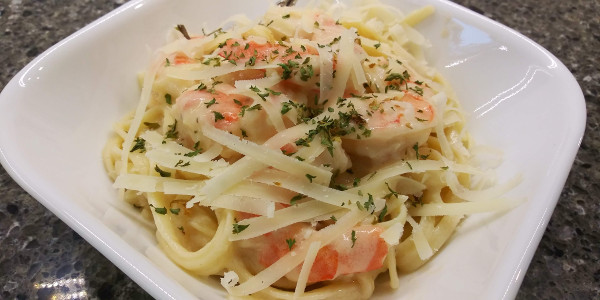farmhouse food pasta shrimp