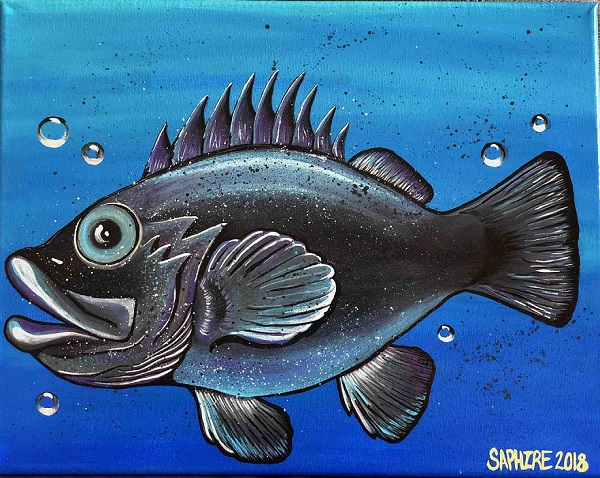 saphy art rock fish