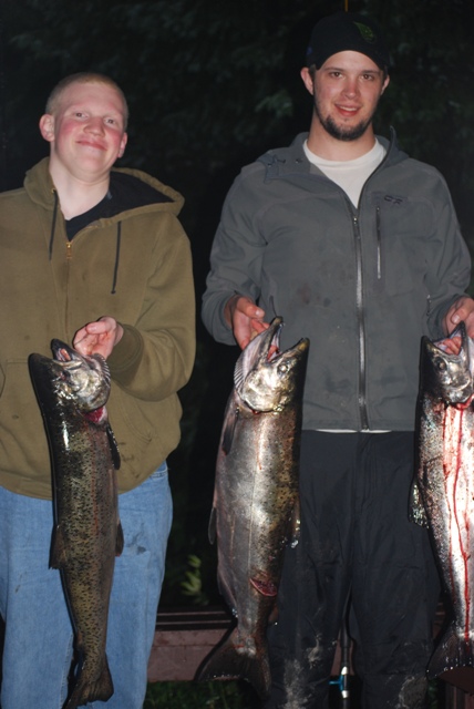jc and derik with king salmon
